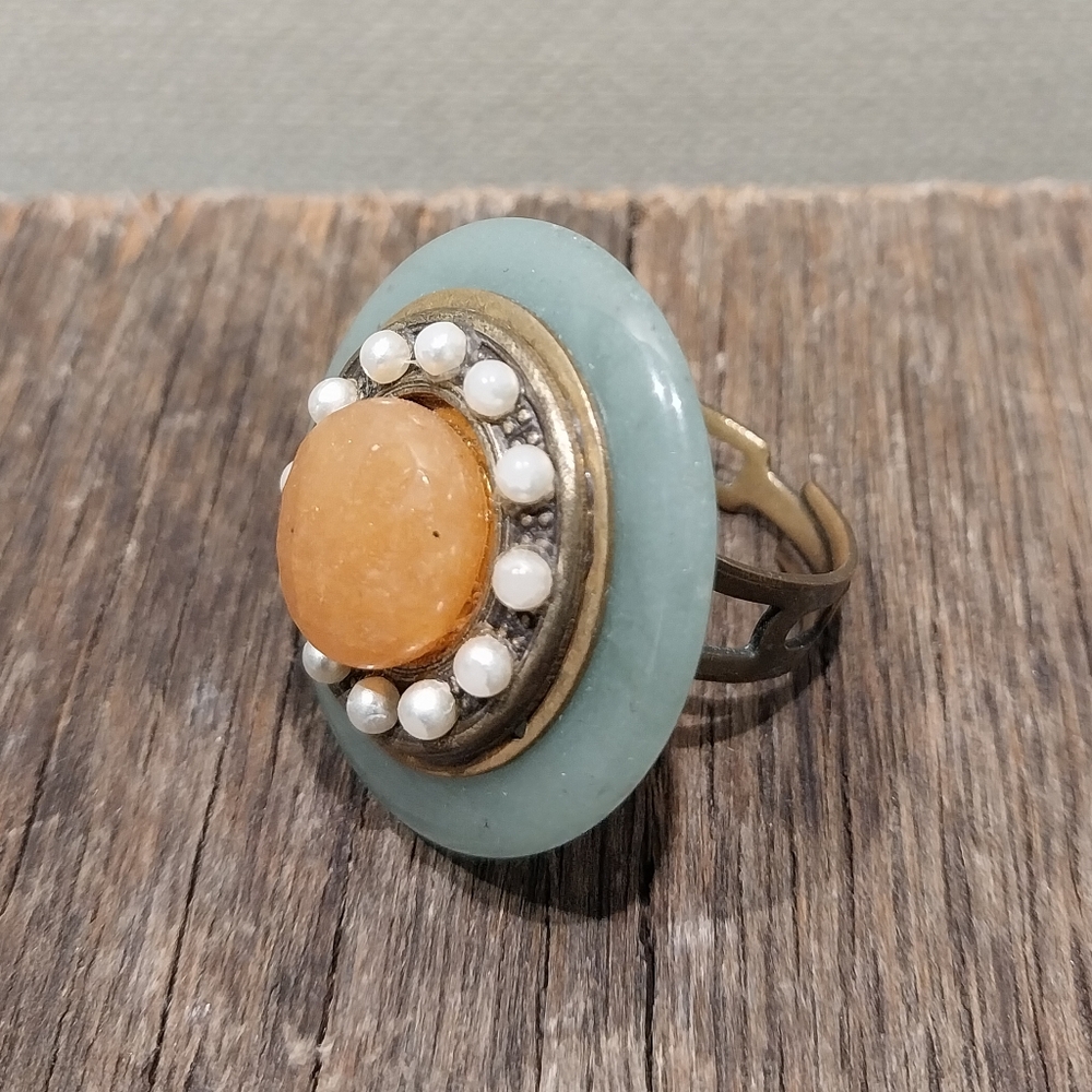 Jade Disc Ring - image 2